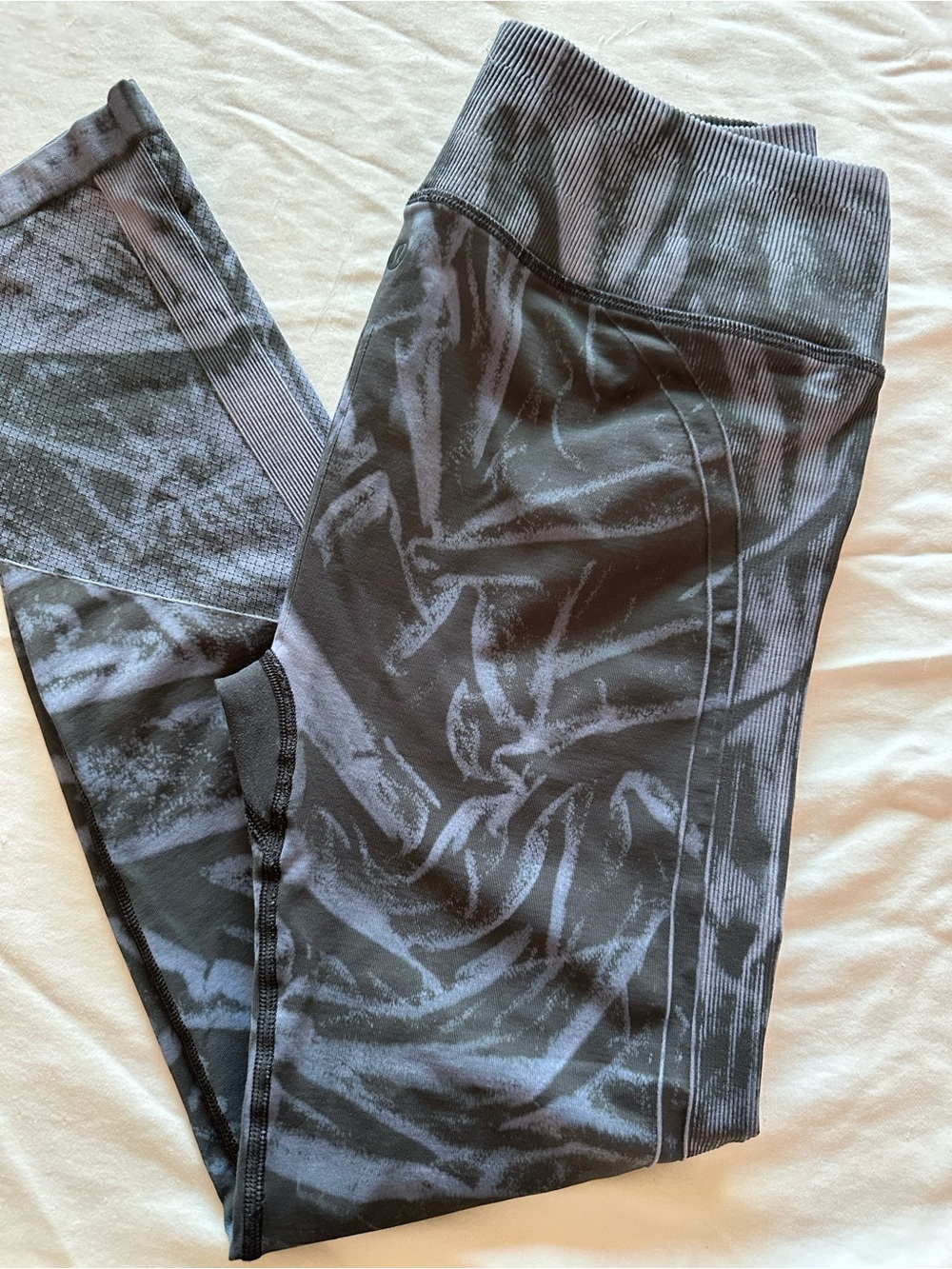 lululemon athletica Dark Gray Tie-Dye Active Leggings